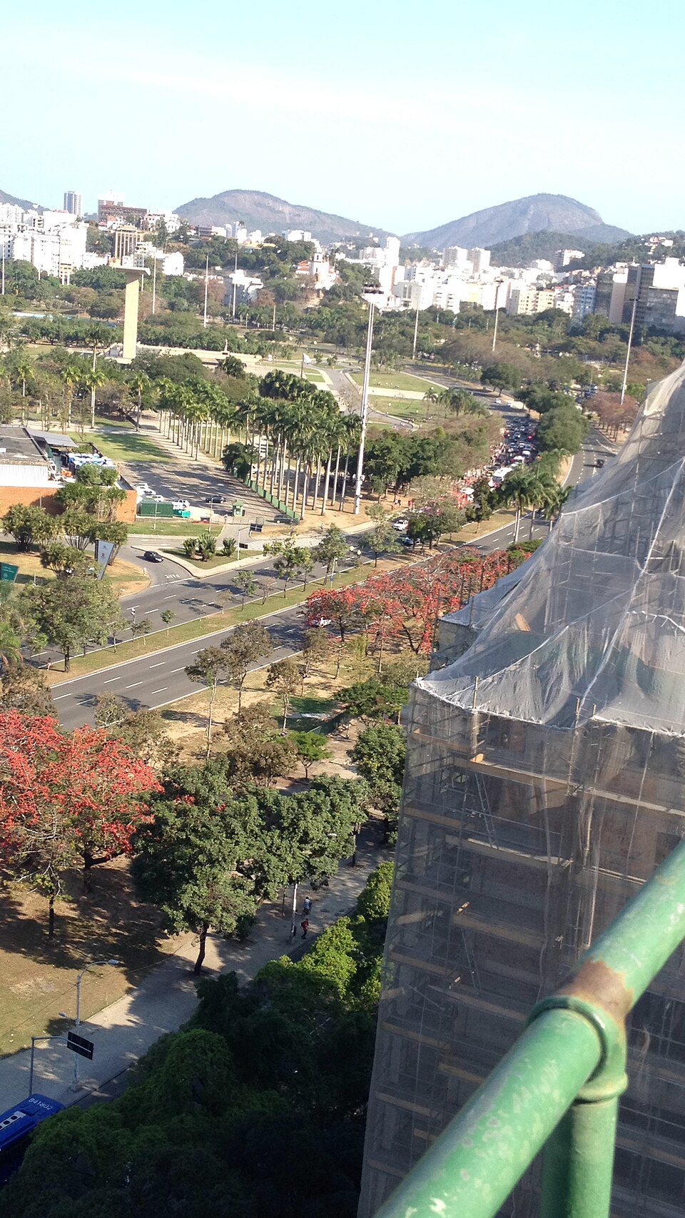 Vista aérea do Aterro do Flamengo, no Rio de Janeiro