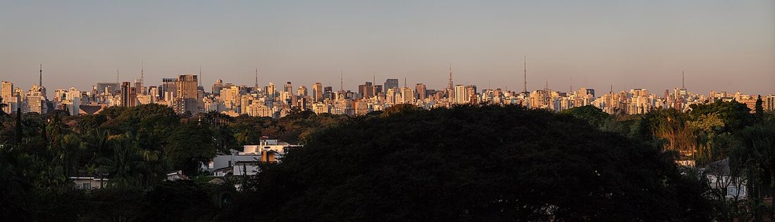 Vista panorâmica do bairro dos Jardins, em São Paulo